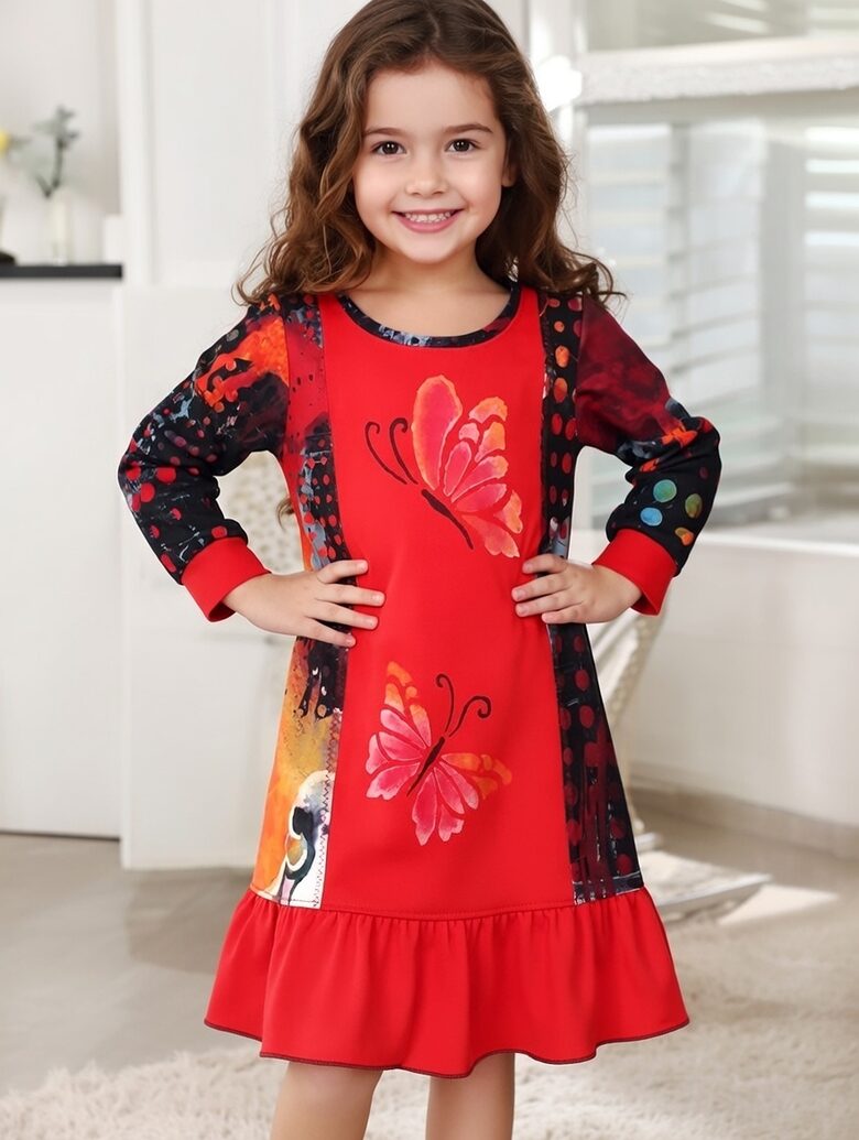 Dress with butterflies